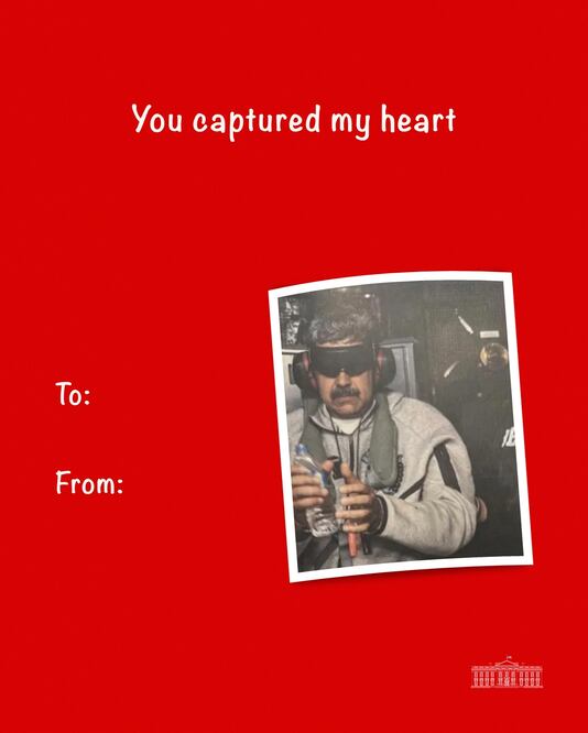 Tarjeta de San Valentín de la Casa Blanca: tomada de X de la Casa Blanca