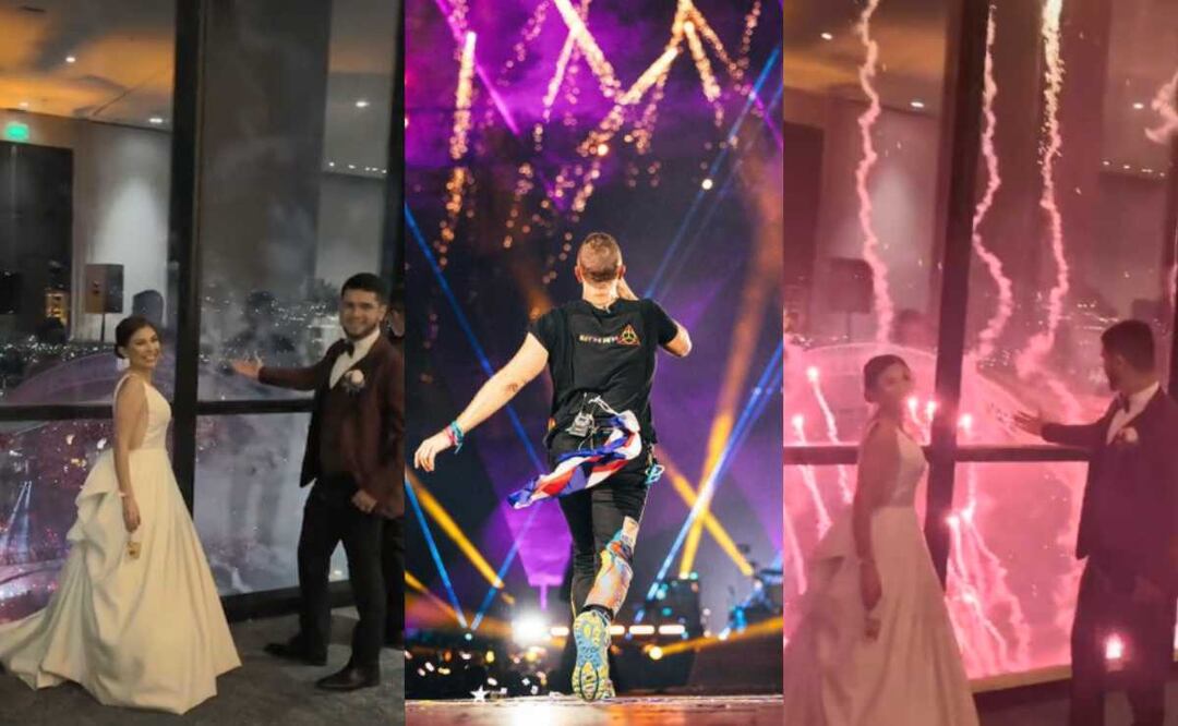 Pareja se volvió viral en TikTok por casarse y tener de fondo el concierto de Coldplay en vivo