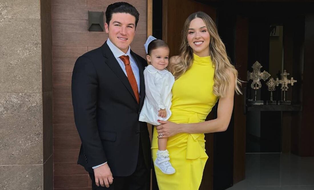 Samuel García, gobernador de Nuevo León, junto con su esposa, Mariana Rodríguez y su hija Mariel / Foto: Instagram marianardzcantu