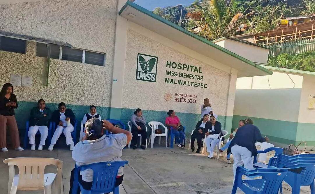 Las labores en el hospital IMSS-Bienestar de Malinaltepec fueron suspendidas hace tres días; el paro es indefinido. Foto: Especial