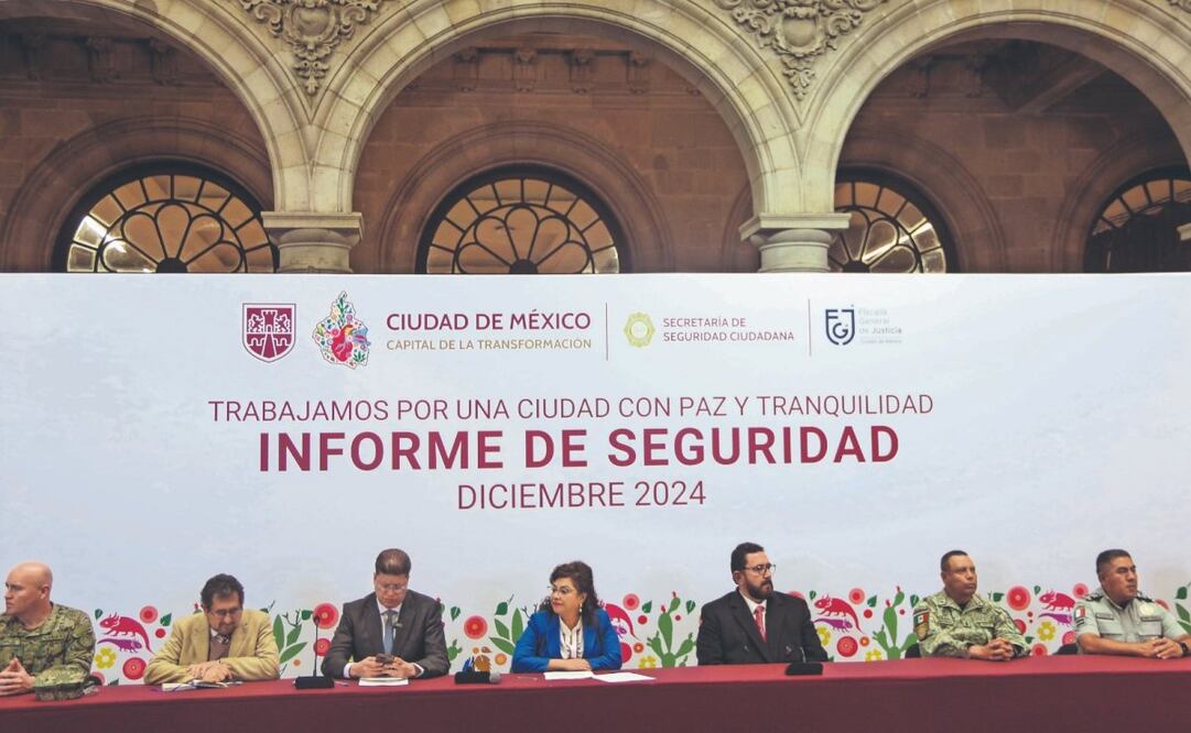 La jefa de gobierno, Clara Brugada, encabezó el informe de Seguridad donde se presentaron los resultados obtenidos. Foto: Especial