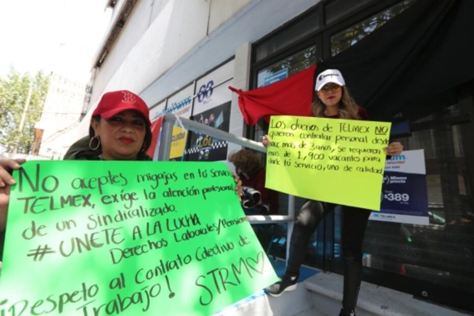Trabajadores de Telmex en Toluca se unen a huelga 