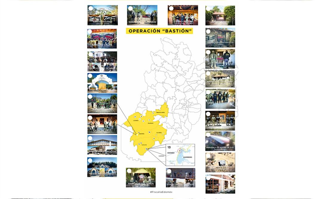 Inmuebles asegurados en Tierra caliente Edomex. Fotos: Especial