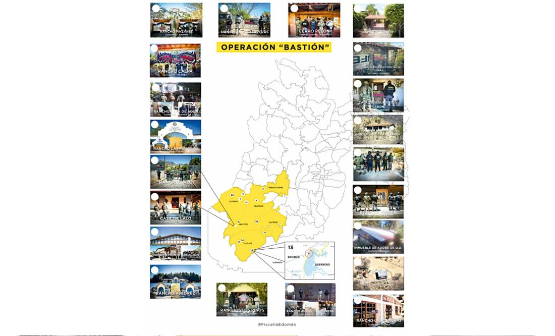 Inmuebles asegurados en Tierra caliente Edomex. Fotos: Especial