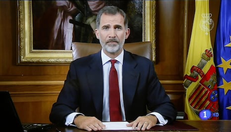 Cataluña seguirá siendo parte de España, asegura el rey Felipe VI