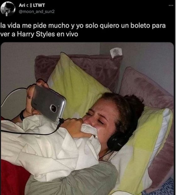 Fans reaccionan al concierto de Harry Styles en México. Foto: Redes Socieles