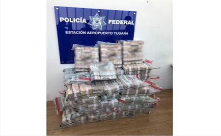 ​Caen dos con 90 millones de pesos en aeropuerto de Tijuana