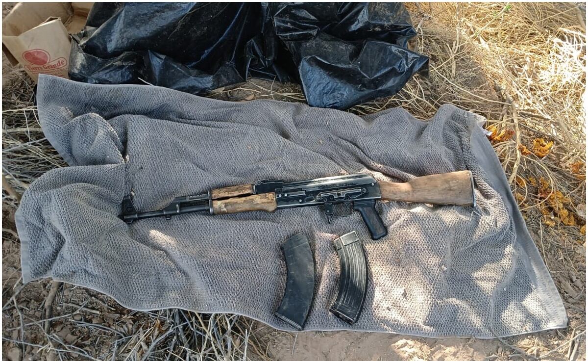 Aseguran armas de fuego y cartuchos en Desierto de Sonora. Foto: Especial