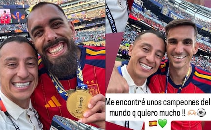 Andrés Guardado se suma a los festejos de España y celebra con el equipo en plena cancha