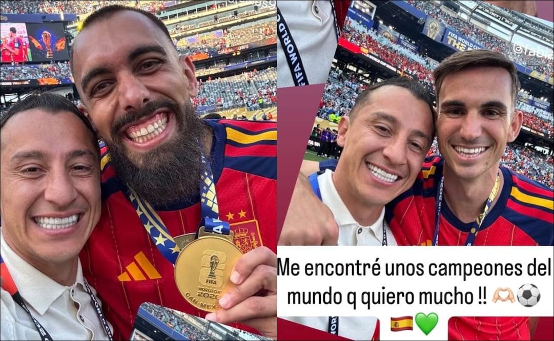 FOTO: ESPECIAL - Andrés Guardado con la Selección de España en la final de la Copa del Mundo.