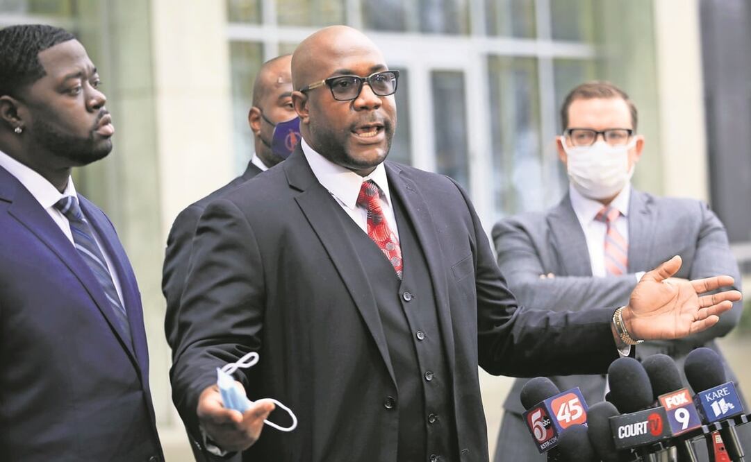 Philonise Floyd, hermano de George Floyd, ayer en una conferencia de prensa en St Paul. Foto: Nikolas Liepins. AP