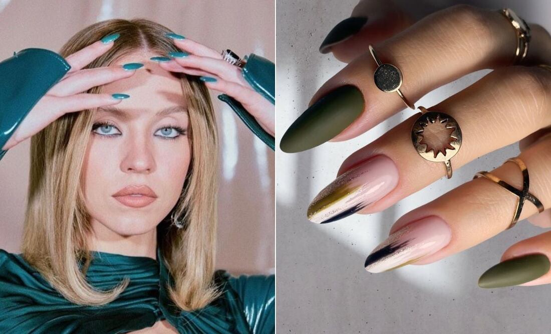 Las uñas en tonos verdes son de las favoritas del otoño / Foto: Instagram @nailsbyzola / @anetaujwary