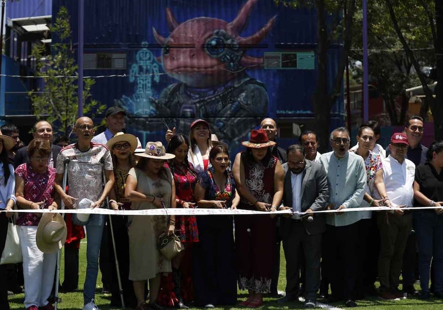 Clara Brugada inauguró la Utopía Ceylán, en Azcapotzalco, la segunda de 100 a las que se comprometió. Foto: Diego Simón / EL UNIVERSAL