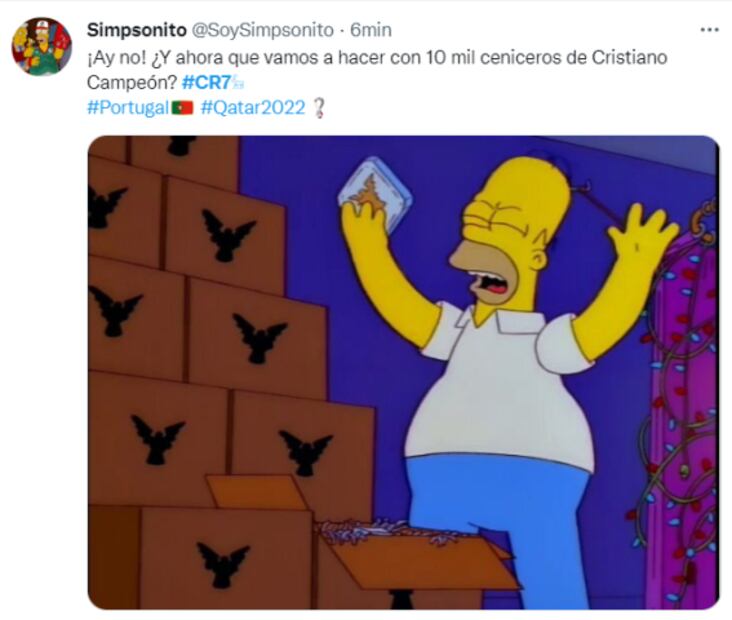 Cristiano Ronaldo fue blanco de memes tras la eliminación de Portugal