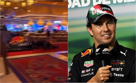 VIDEO: Monoplaza de Checo Pérez es captado en un casino de Las Vegas