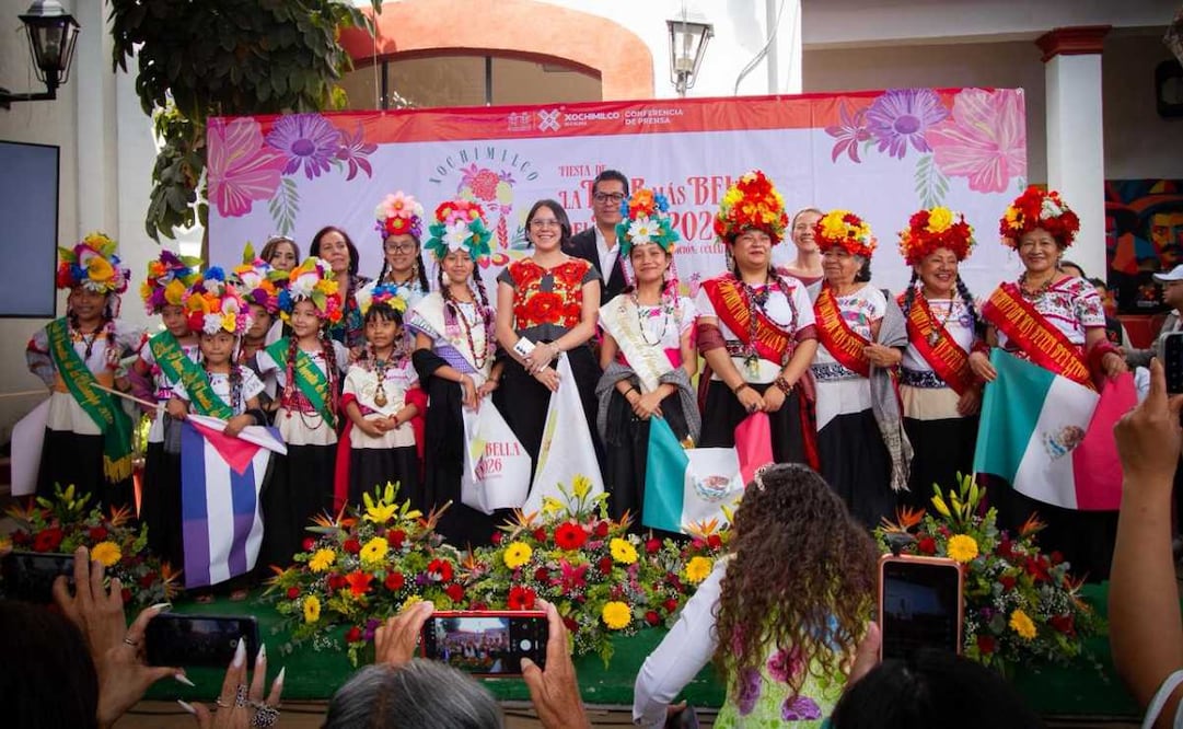 Alcaldesa de Xochimilco anuncia edición 2026 del concurso "La Flor más Bella del Ejido"; espera recibir un millón y medio de visitantes.
Foto: Especial.