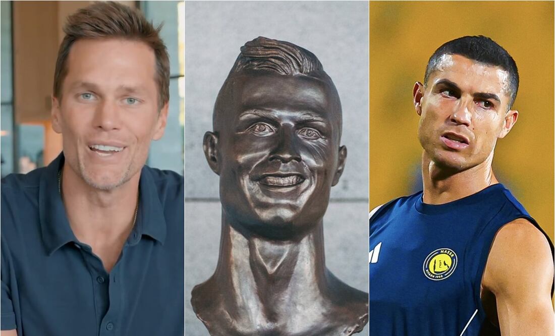 FOTO: ESPECIAL - Tom Brady se ríe de la estatua de Cristiano Ronaldo: “Es la peor escultura de un atleta”