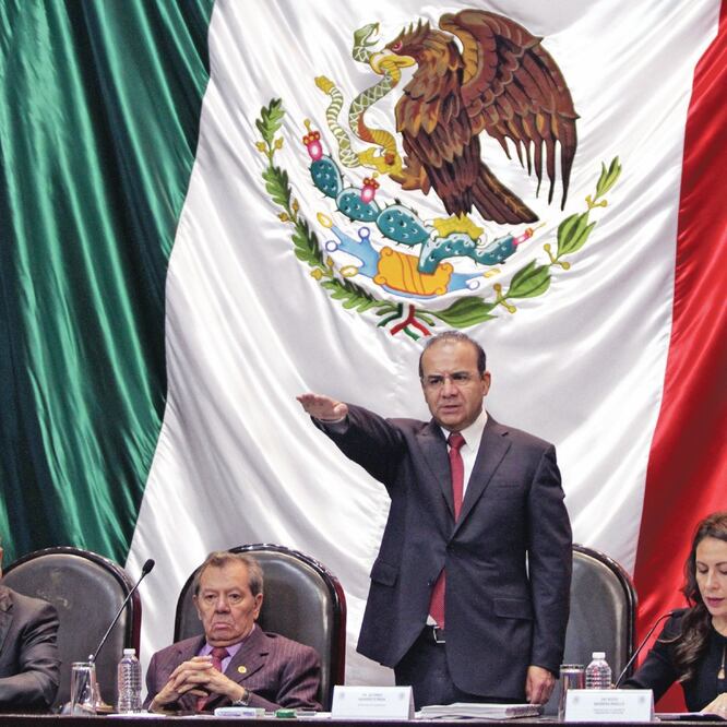 El secretario de Gobernación, Alfonso Navarrete Prida, compareció en la Cámara de Diputados como parte del análisis del 6to Informe de Gobierno. Foto: CARLOS MEJÍA. EL UNIVERSAL