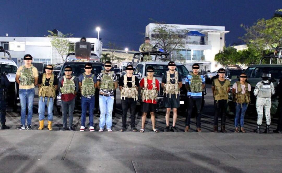 Detienen a 12 personas en Tabasco por delitos contra la salud y violación a la Ley Federal de Armas de Fuego y Explosivos. Foto: Especial