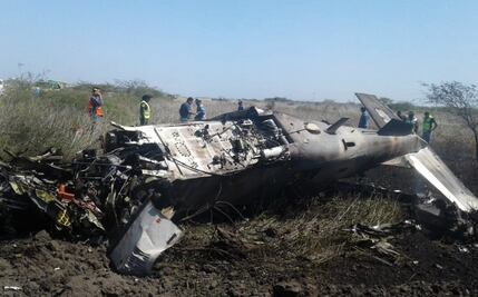 Cae avión de la Fuerza Aérea Mexicana en Oaxaca