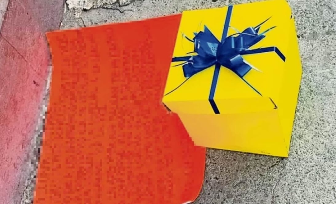 Junto a la caja dejaron un mensaje con amenazas. Foto: Ricardo Pérez El Gráfico