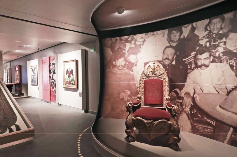 Sillón presidencial de Benito Juárez del Acervo del Museo Nacional de Histor ia . La pieza estuvo por años en el antiguo Salón de Recepciones del Palacio. (FOTOS: ALEJANDRA LEYVA. EL UNIVERSAL)