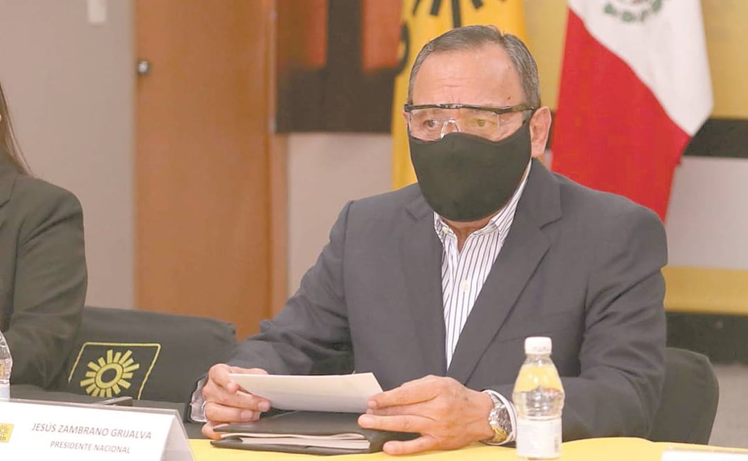 Jesús Zambrano, presidente nacional del PRD, ayer en la instalación de la DNE del partido. Foto: ESPECIAL