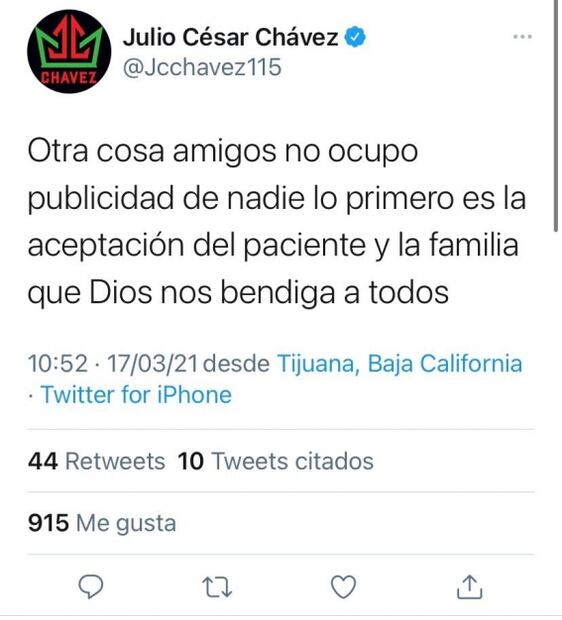 ¿Julio César Chávez manda indirecta a Rafael Amaya?