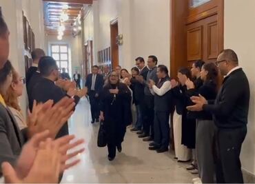 “Ministra valiente”; con aplausos y porras reciben en la SCJN a ministra Norma Piña, a un día de renunciar a la presidencia
