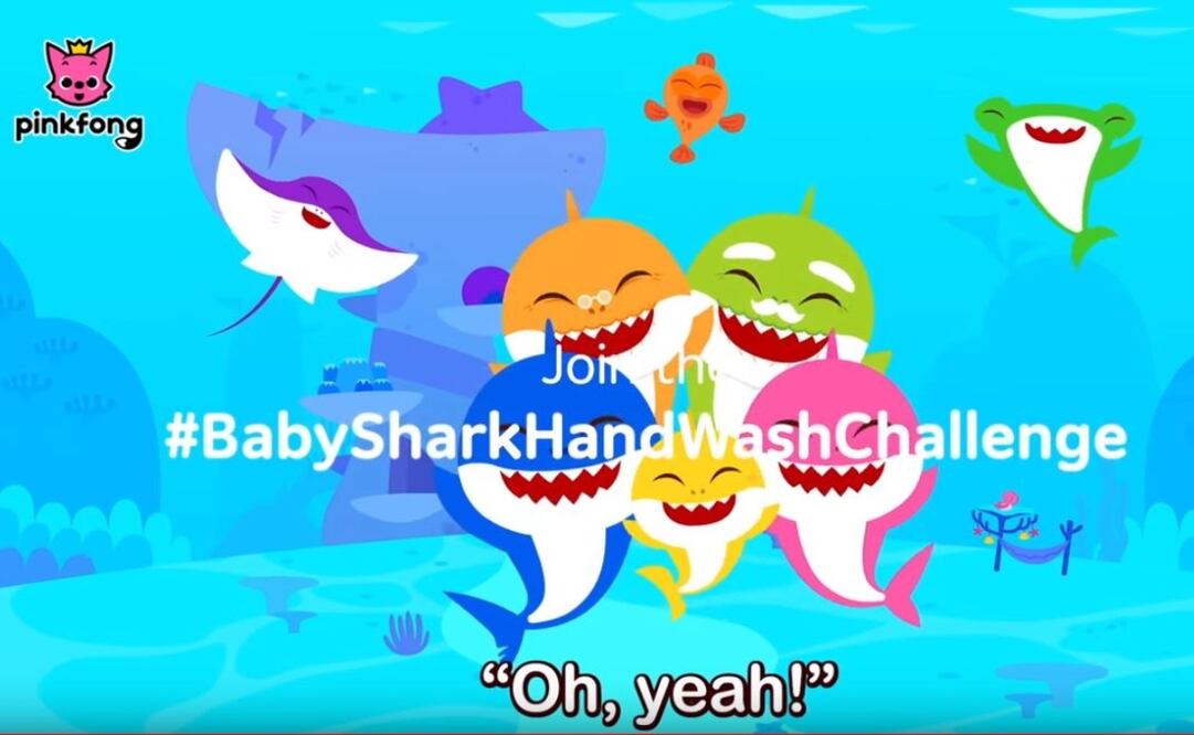 En redes sociales se pueden encontrar videos del #BabySharkHandWashChallenge