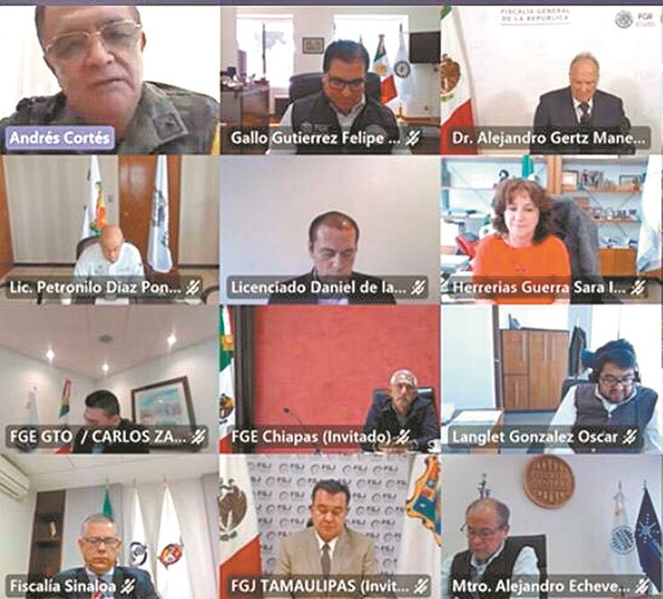 La 44 Asamblea Plenaria de la Conferencia Nacional de Procuración de Justicia se realizó ayer. Foto: TOMADA DE TWITTER