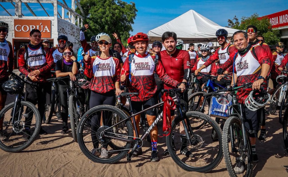 Rodada “Pueblos y Paisajes 2026” reúne a 700 ciclistas en Ahome, Sinaloa; promueven turismo y bienestar.
Foto: Especial.