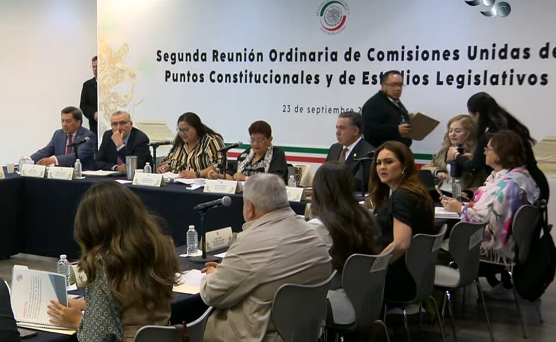 Comisiones Unidas de Puntos Constitucionales y Estudios Legislativos del Senado. Foto: Captura