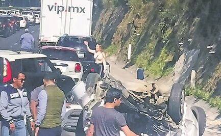 Carambola en la México-Toluca; huye responsable