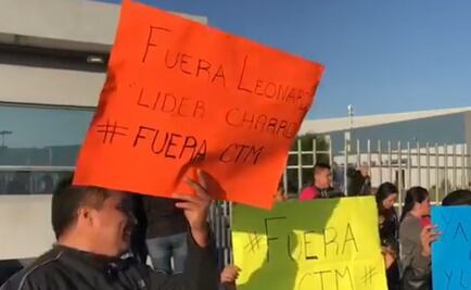 Obreros se manifiestan para pedir la destitución de lider sindical en Ciudad Victoria