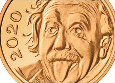 Suiza emite la moneda de oro más pequeña del mundo con el rostro de Einstein