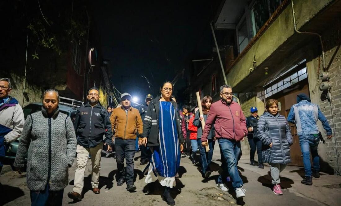 La alcaldesa de Tlalpan, Gabriela Osorio y el alcalde de Magdalena Contreras, Fernando Mercado, recorrieron las calles de Bosques del Pedregal para escuchar a los vecinos. (Foto: especial)
