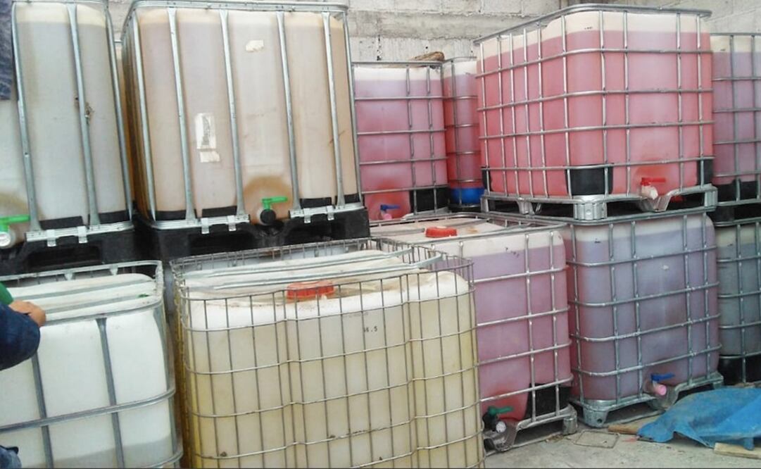 Policías de la Fuerza Especial Conjunta aseguraron 101 mil 120 litros de combustible robado. Foto: Twitter: @SSP_Hidalgo