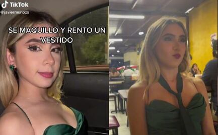 TikTok: luce vestido de noche por aniversario y la llevan a taquería