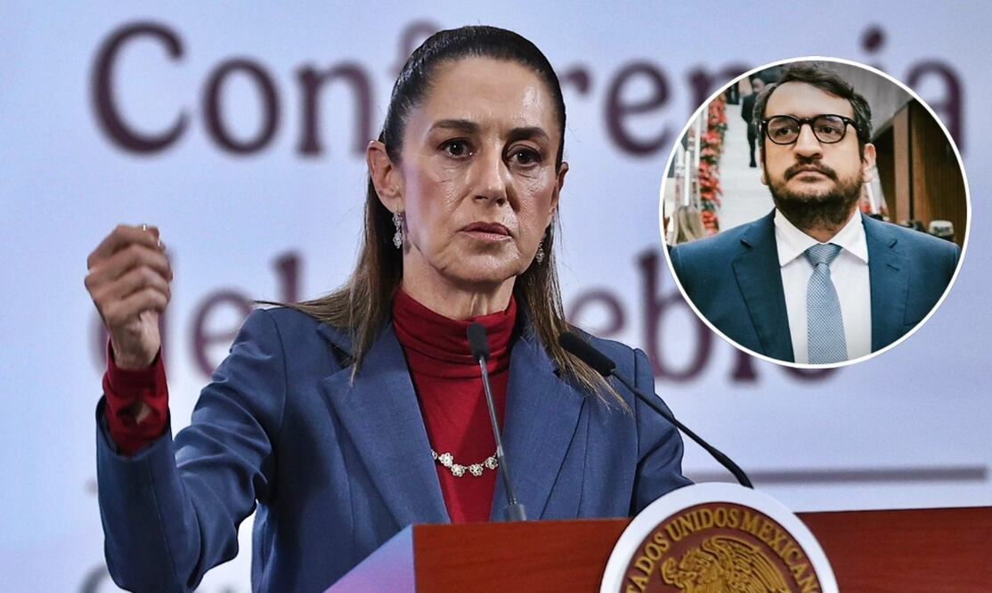 La presidenta Claudia Sheinbaum durante la mañanera del 6 de agosto de 2025. Andrés Manuel López Beltrán, secretario de Organización de Morena. Foto: Berenice Fregoso / EL UNIVERSAL