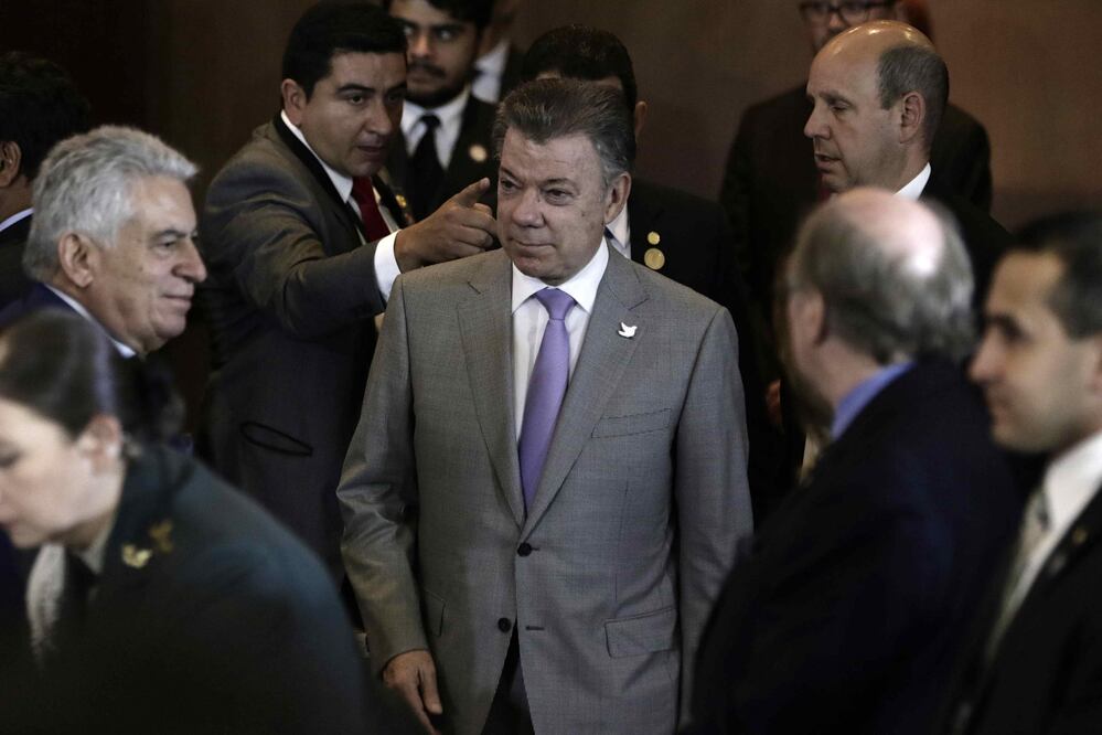 El presidente de Colombia, Juan Manuel Santos, en la XVI Cumbre de Jefes de Estado y de Gobierno del Mecanismo de Diálogo y Concertación de Tuxtla en San José, Costa Rica (Foto: EFE)
