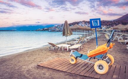 Cómo es una playa incluyente para personas con discapacidad