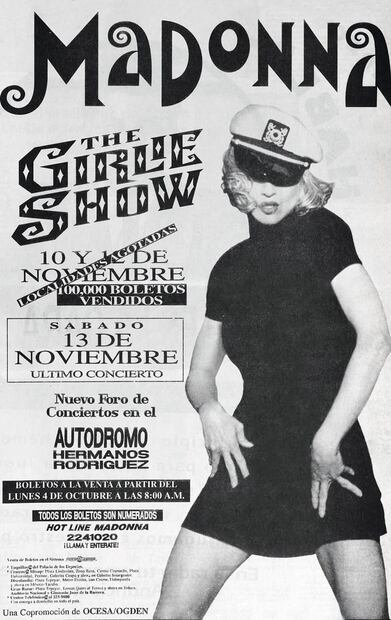 Aunque los boletos para la segunda fecha no se vendieron con la misma urgencia que los primeros, Ticketmaster abrió un tercer y último concierto de Madonna. El anuncio apareció en este diario en los primeros días de octubre de 1993. Foto: Hemeroteca EL UNIVERSAL.