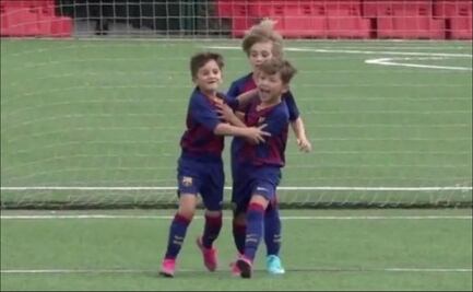 El golazo del hijo de Messi con el Barcelona