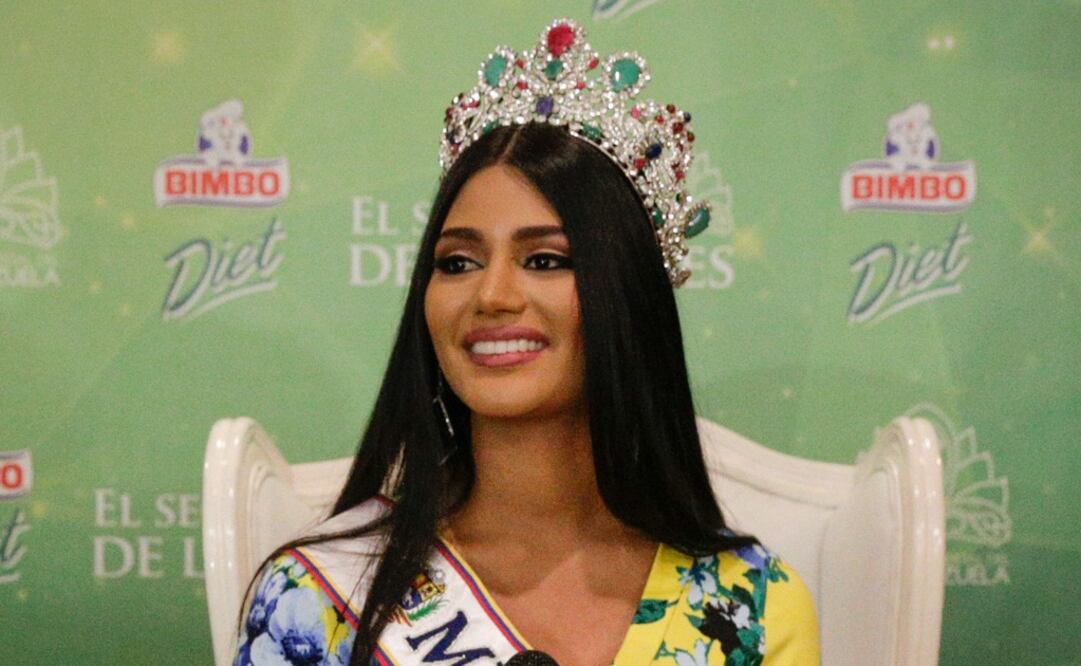 La nueva reina de belleza venezolana representante del estado Delta Amacuro, Sthefany Gutiérrez. (FOTO: Xinhua)