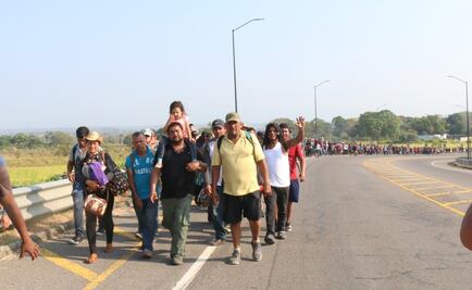 Policía Federal escolta a nueva caravana migrante en Chiapas