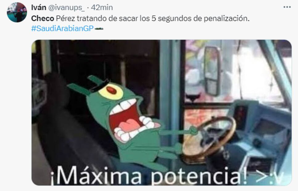 Los memes que dejó el segundo lugar de Checo Pérez en el GP de Arabia Saudita