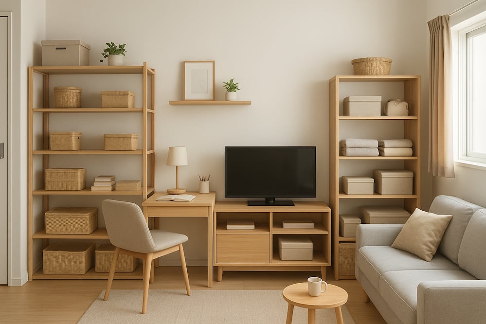 Conoce estos tips para hacer rendir los espacios pequeños en tu casa. Foto: Creada con IA (ChatGPT)