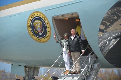 Trump llega a Puerto Rico para evaluar daños causados por huracán "María"