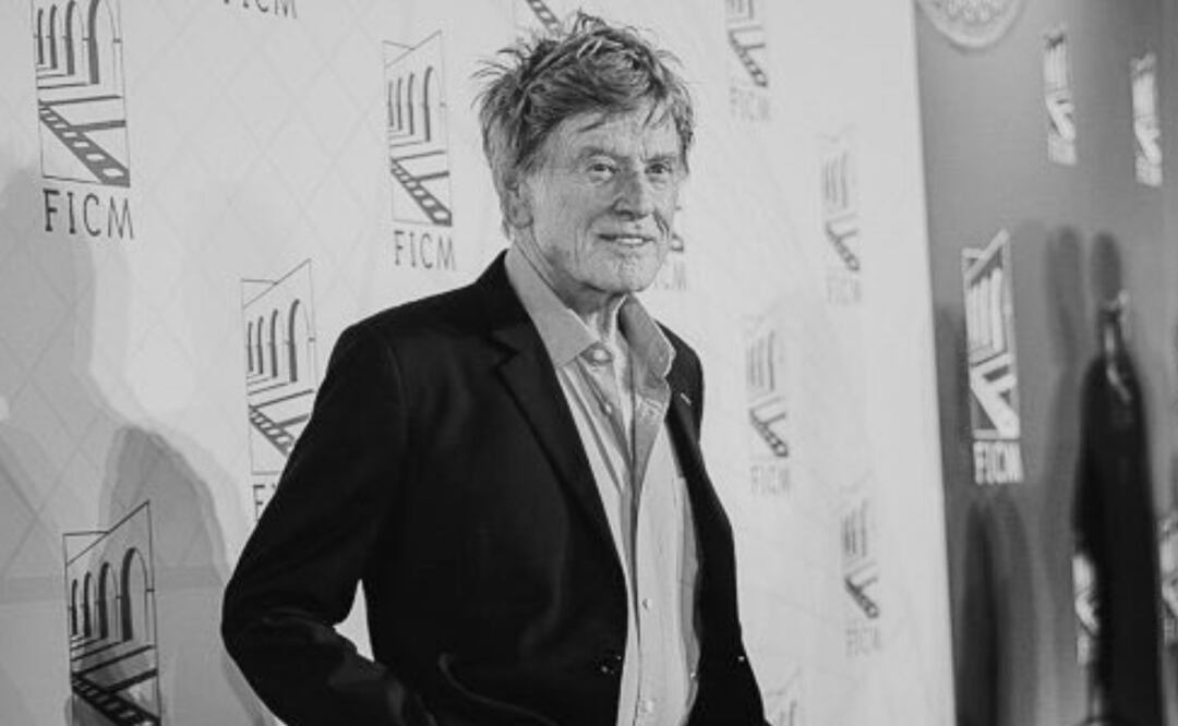 Robert Redford durante su visita en 2019 al FICM, cuando fue homenajeado con la presea a la Excelencia Artística. 
Foto: X FICM.